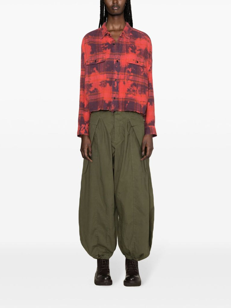 Red Plaid Cotton Shirt