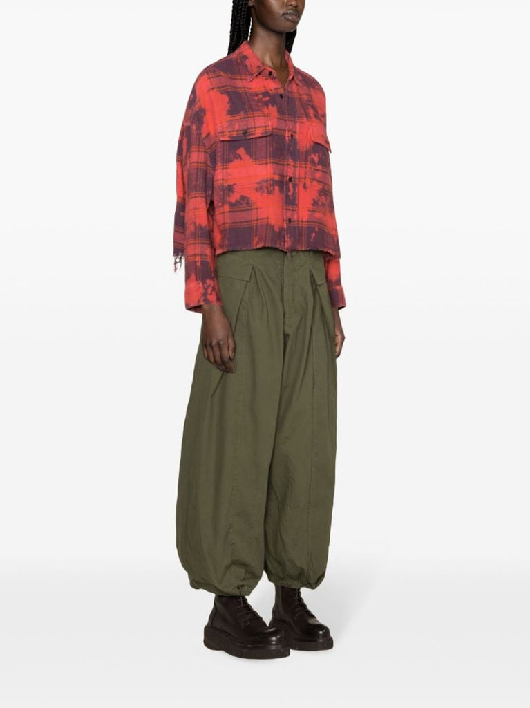 Red Plaid Cotton Shirt