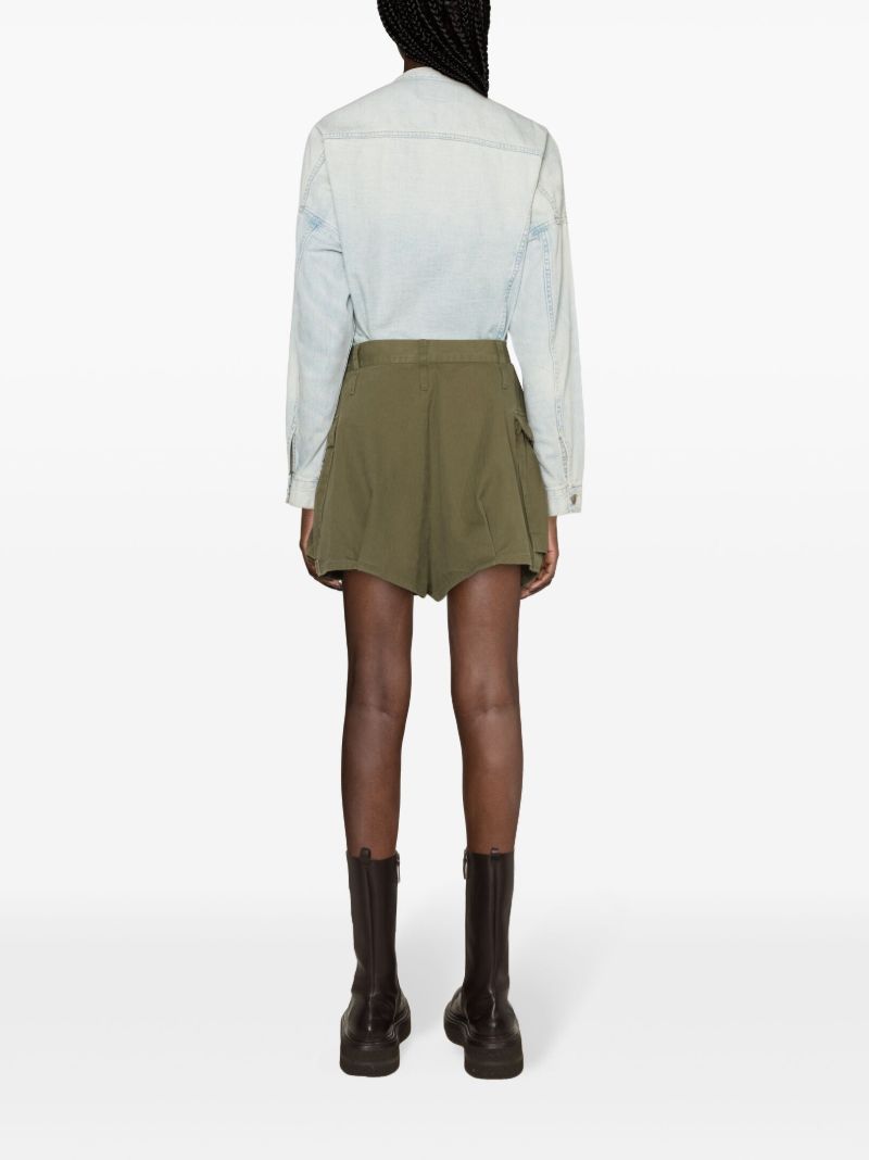 Green Bubble Cotton Skorts