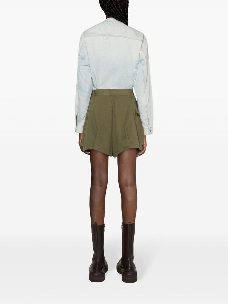 Green Bubble Cotton Skorts