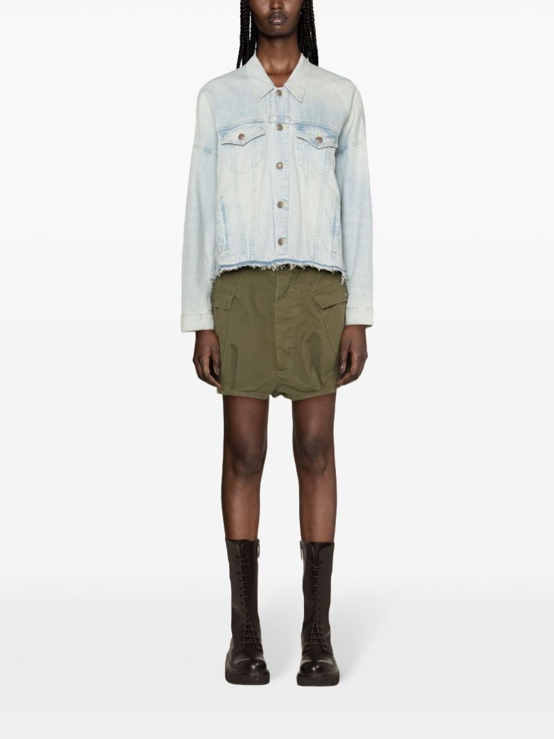Green Bubble Cotton Skorts