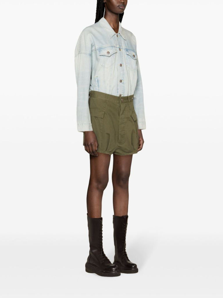 Green Bubble Cotton Skorts