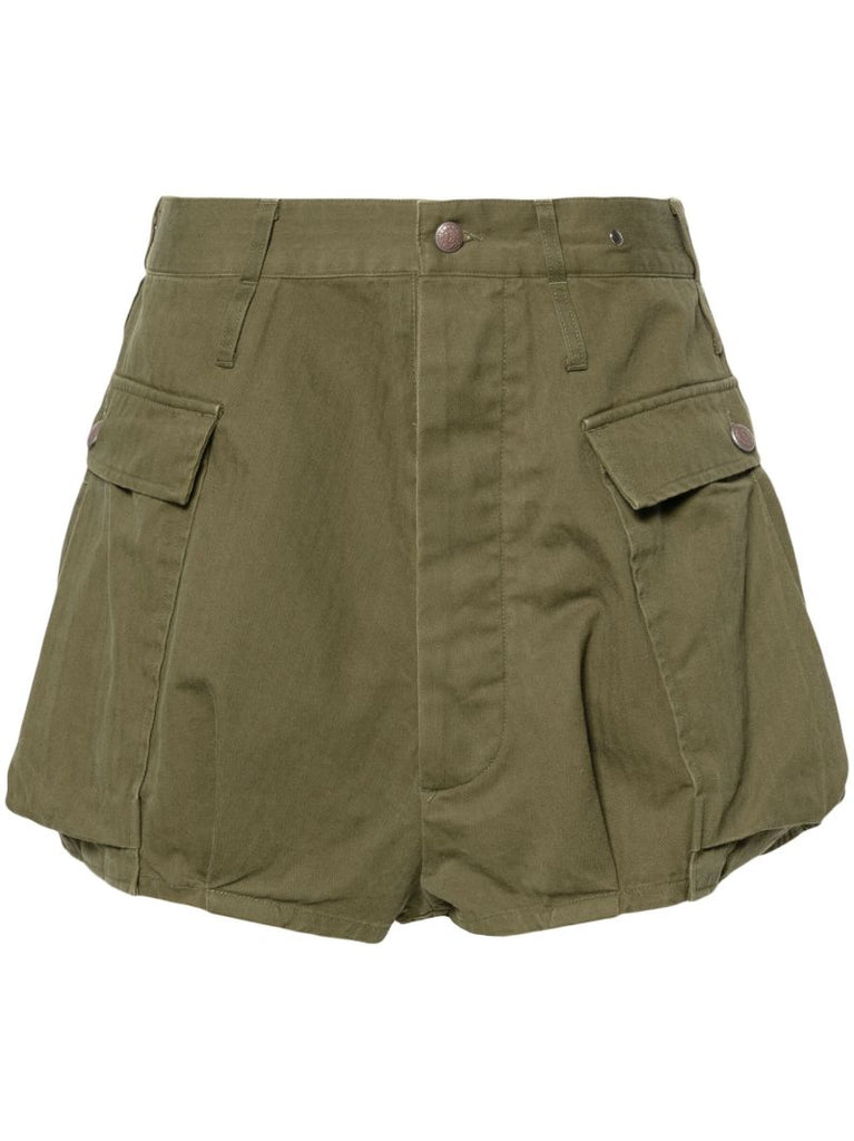 Green Bubble Cotton Skorts