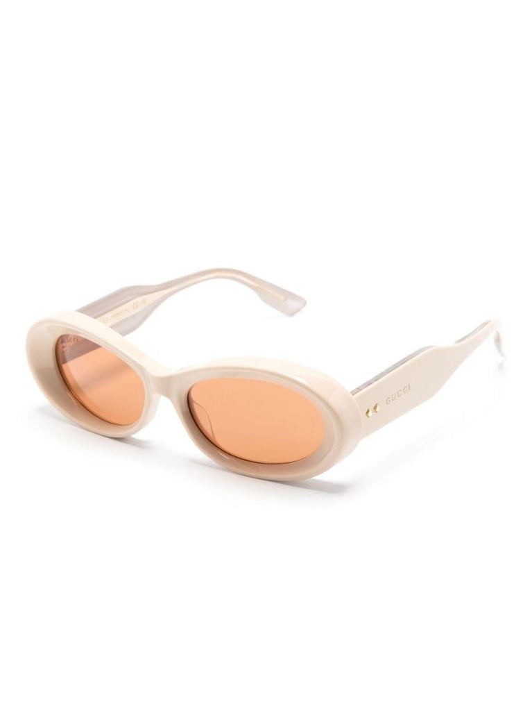 Neutral Oval-frame Sunglasses