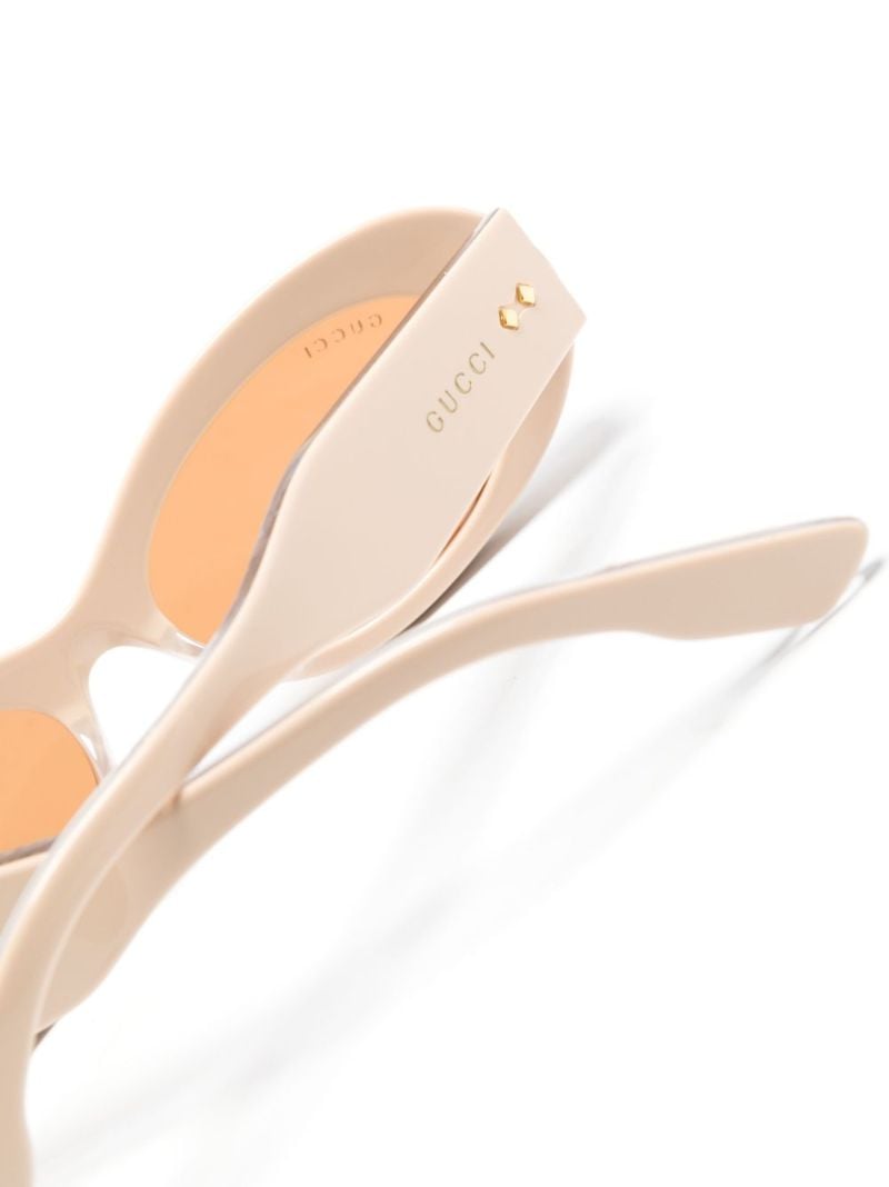 Neutral Oval-frame Sunglasses