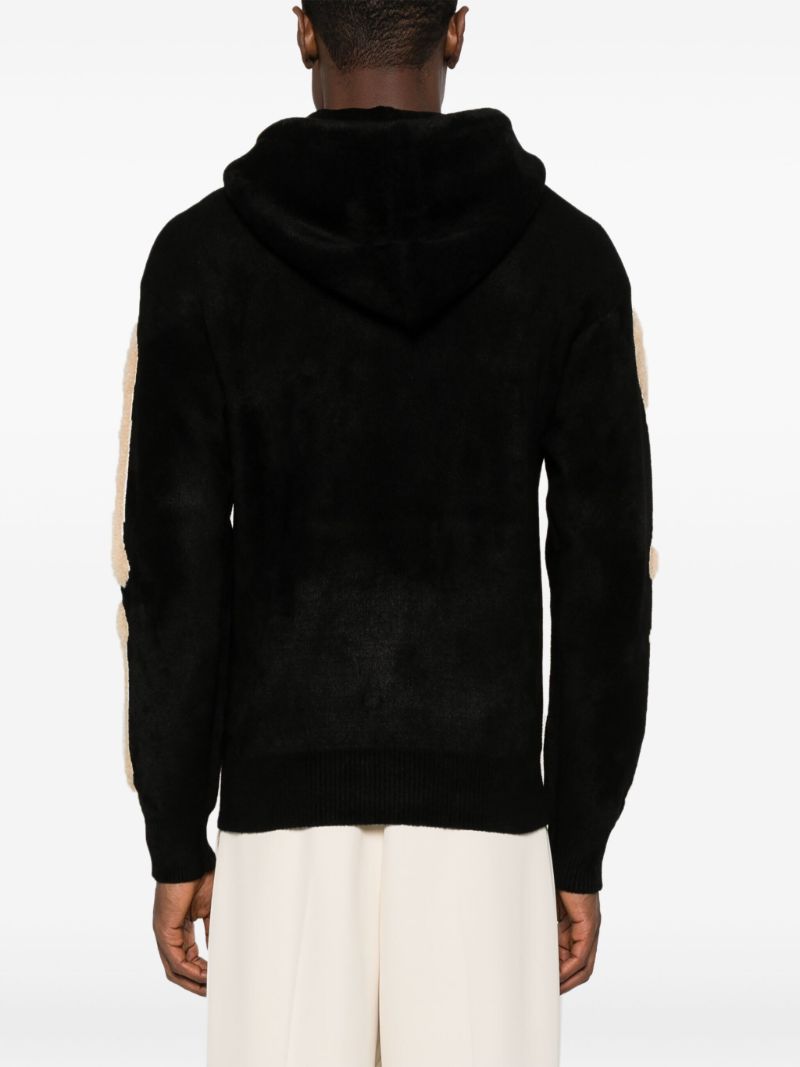 Black Bones Chenille Hoodie
