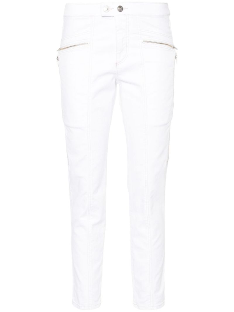 White Mid-rise Skinny Jeans