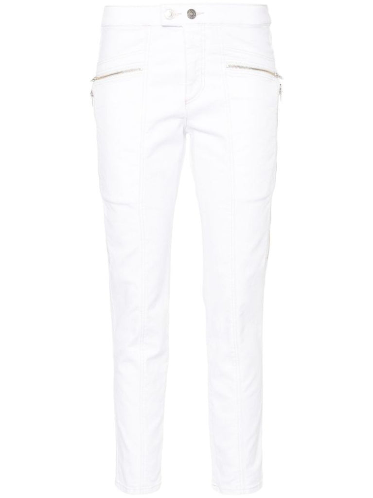 White Mid-rise Skinny Jeans