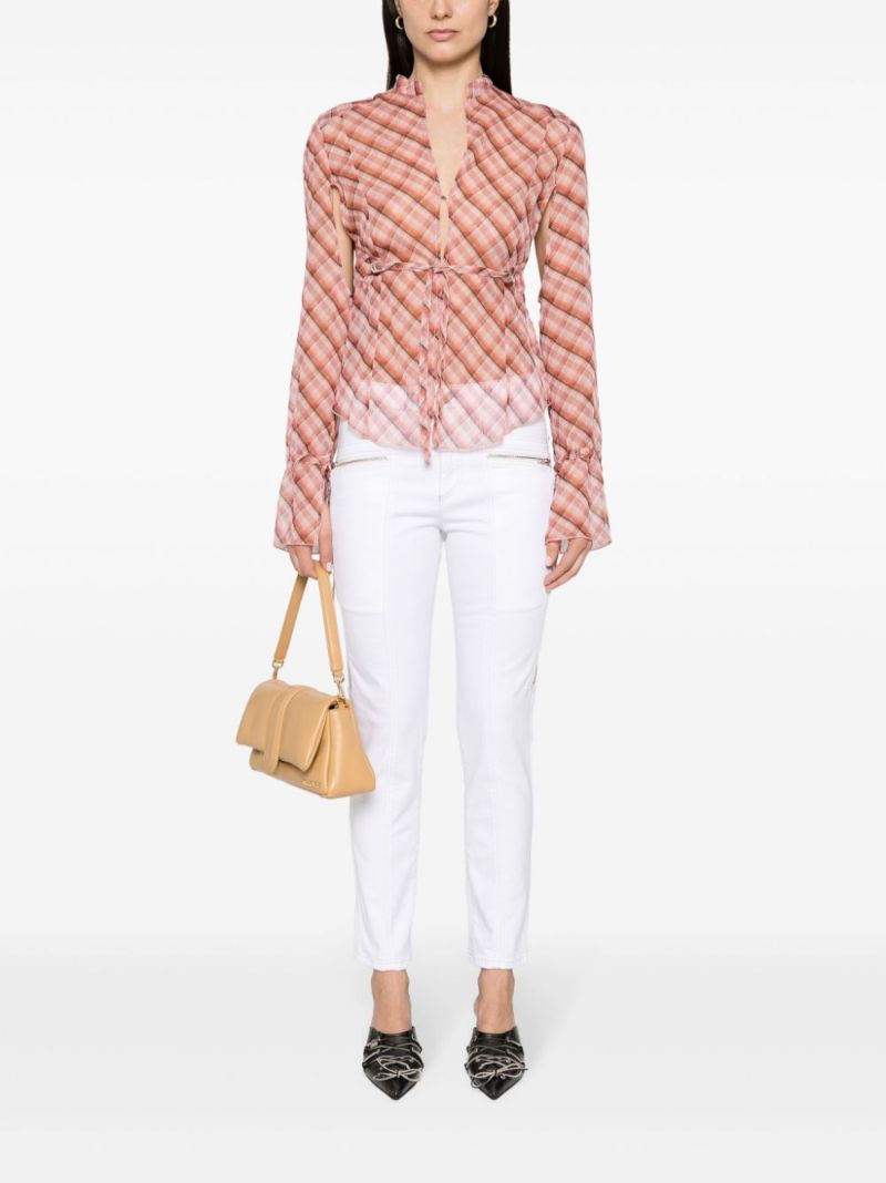 White Mid-rise Skinny Jeans
