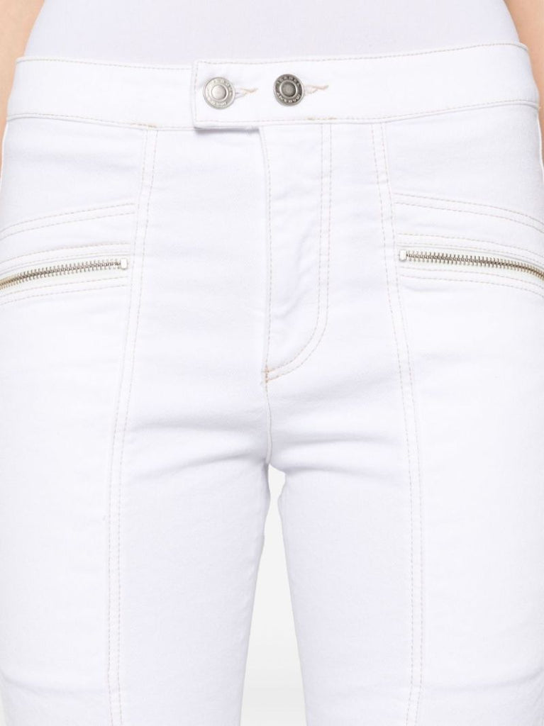 White Mid-rise Skinny Jeans