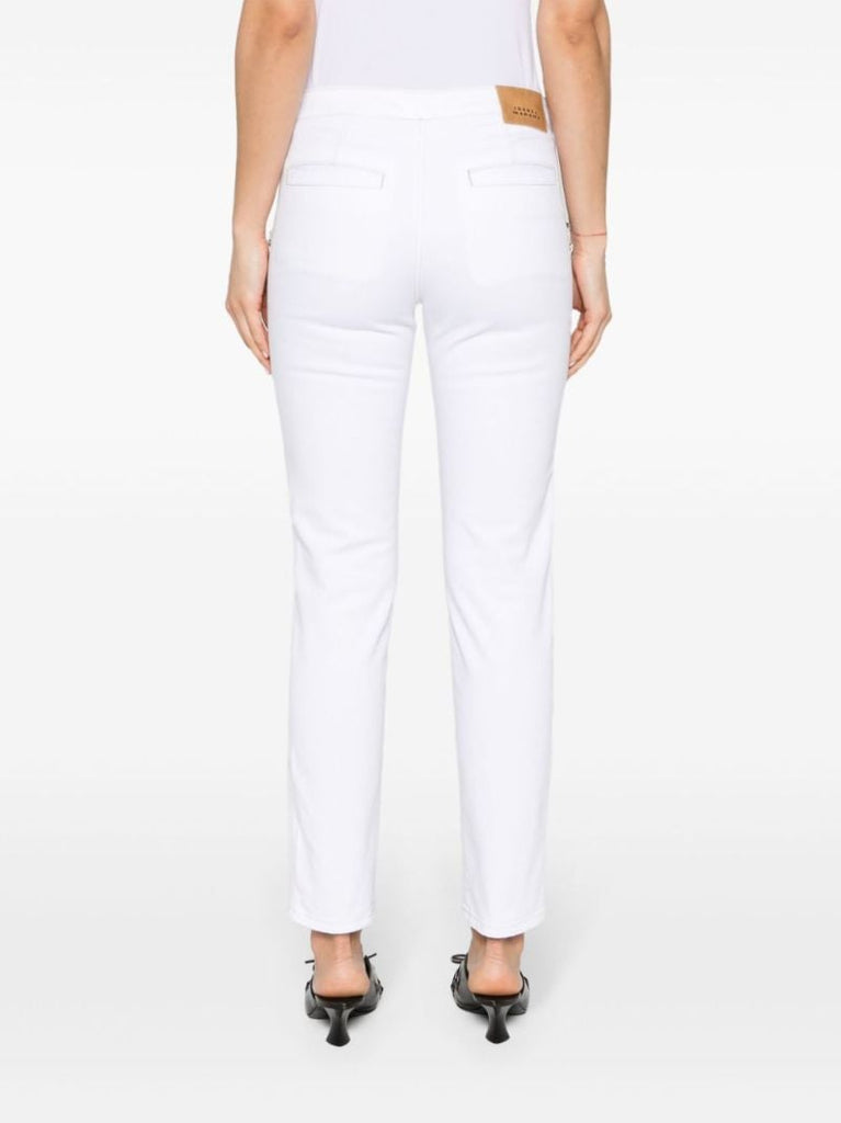 White Mid-rise Skinny Jeans