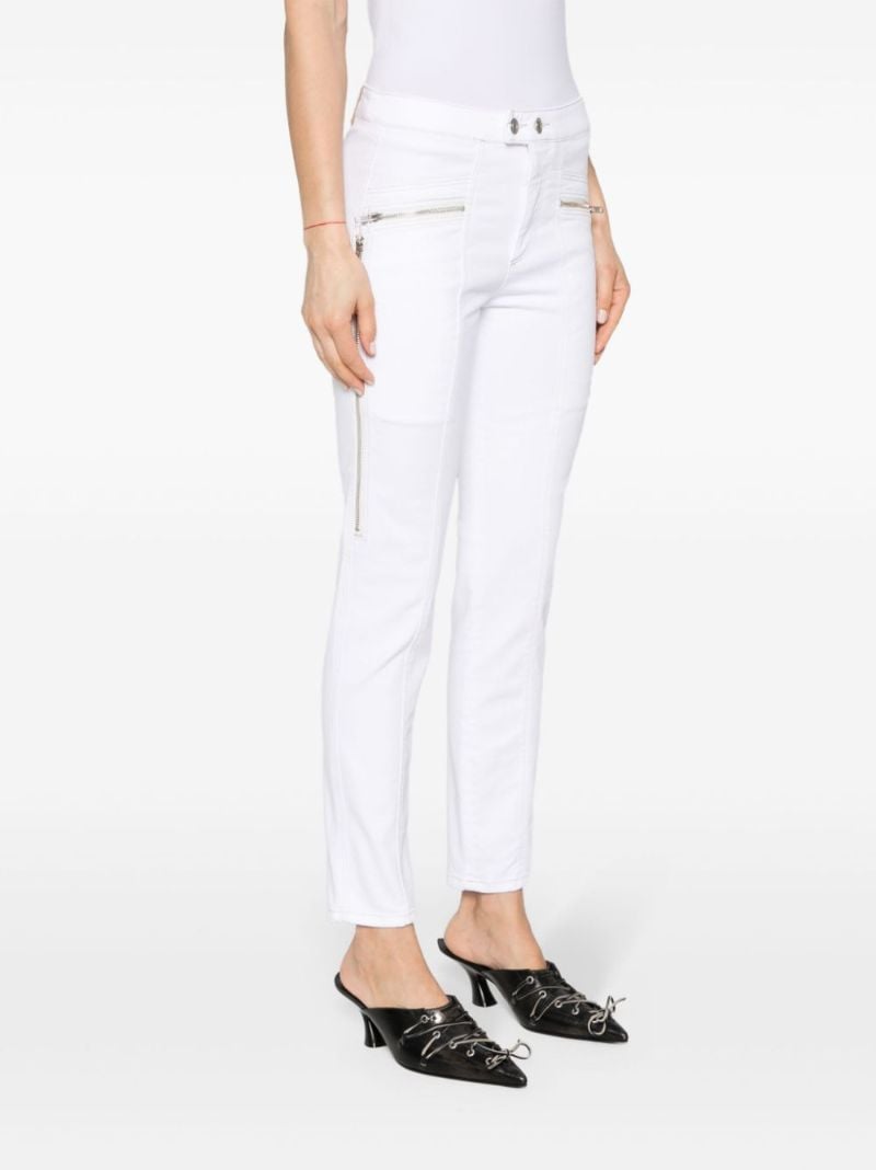 White Mid-rise Skinny Jeans