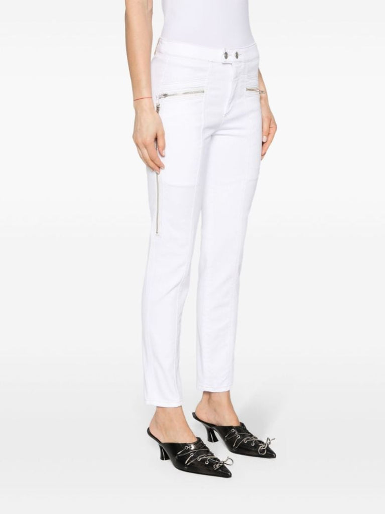 White Mid-rise Skinny Jeans