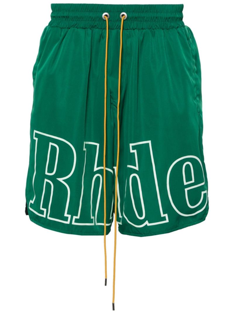 Green Logo-print Track Shorts