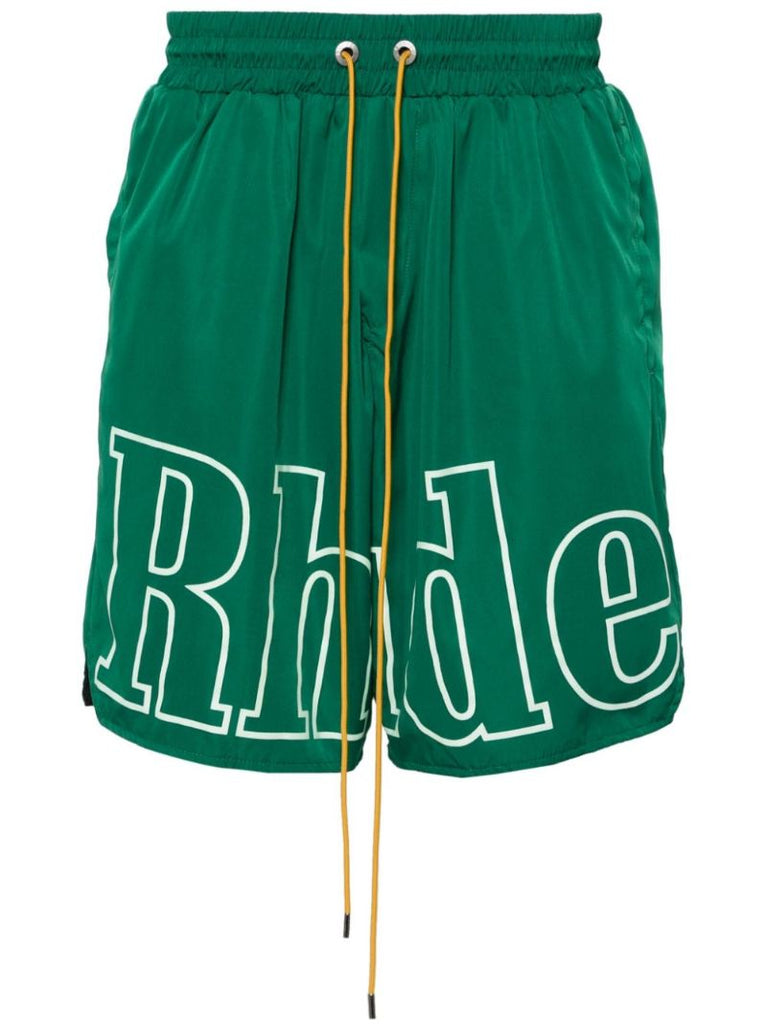 Green Logo-print Track Shorts