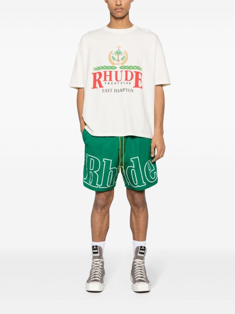 Green Logo-print Track Shorts