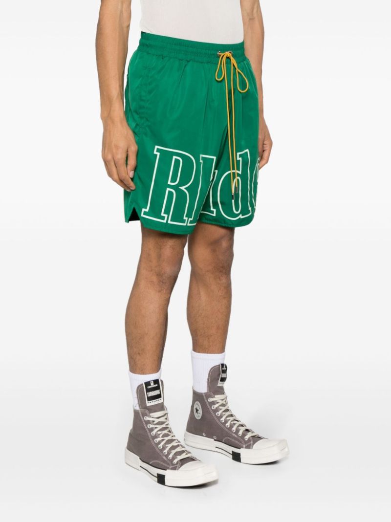 Green Logo-print Track Shorts