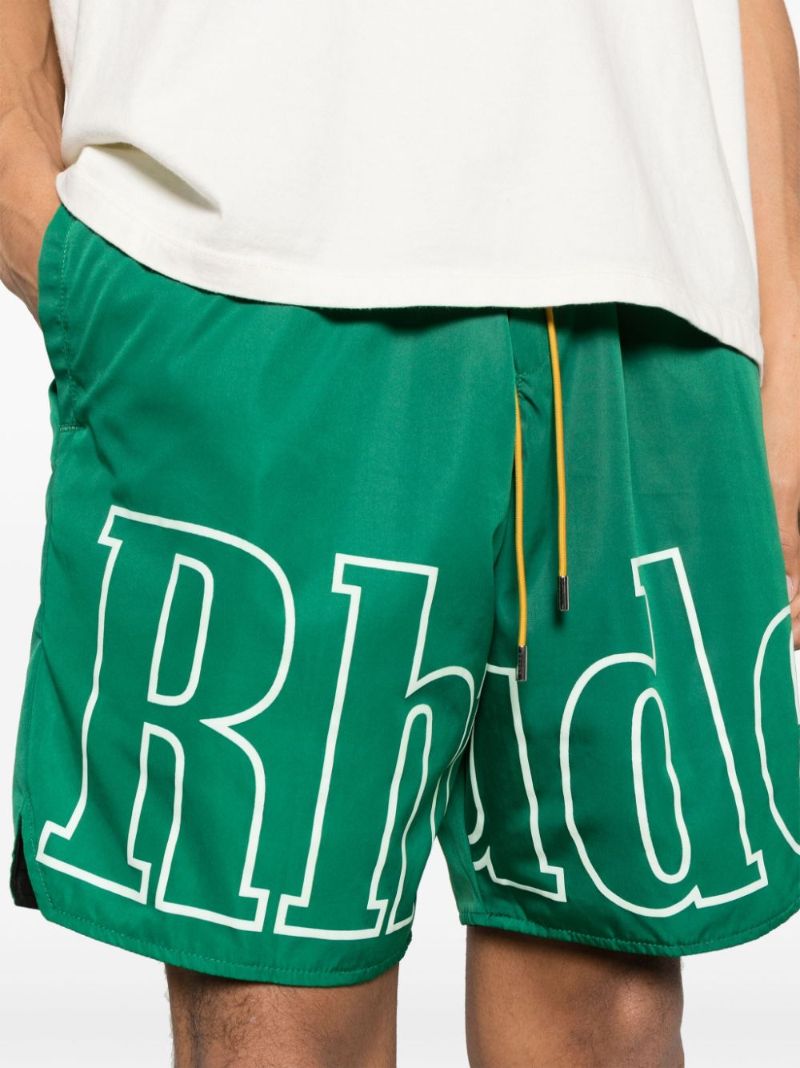 Green Logo-print Track Shorts