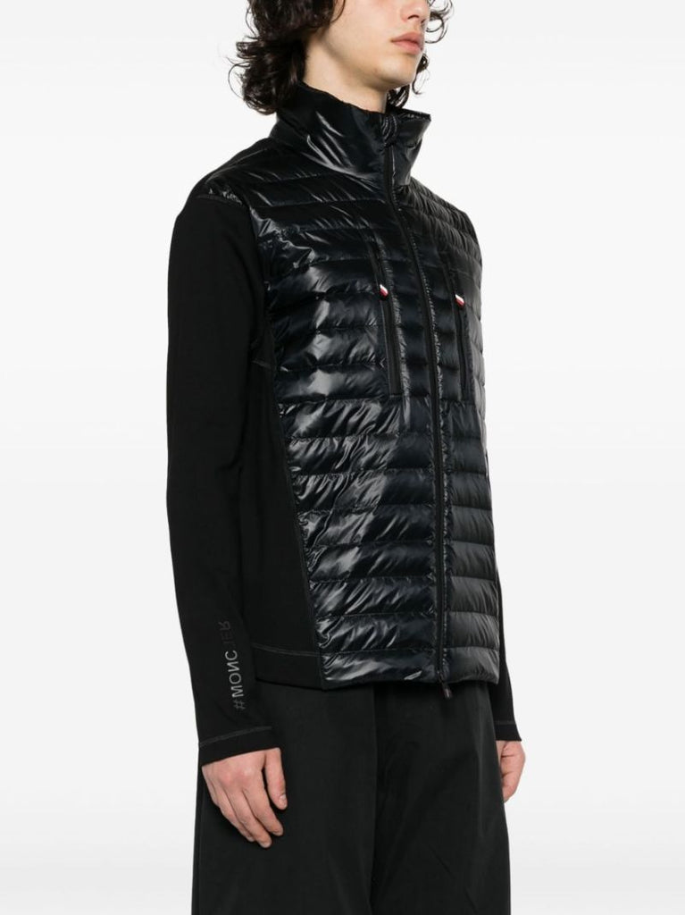 Black Quilted Zip-up Jacket