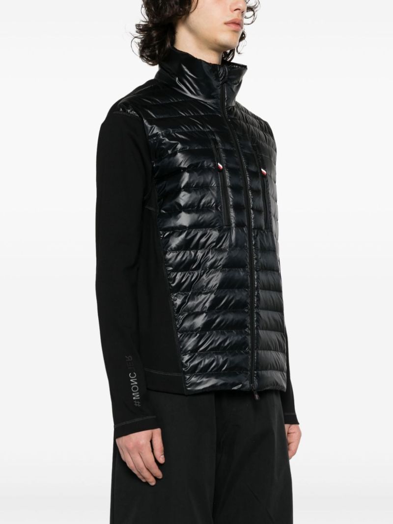 Black Quilted Zip-up Jacket