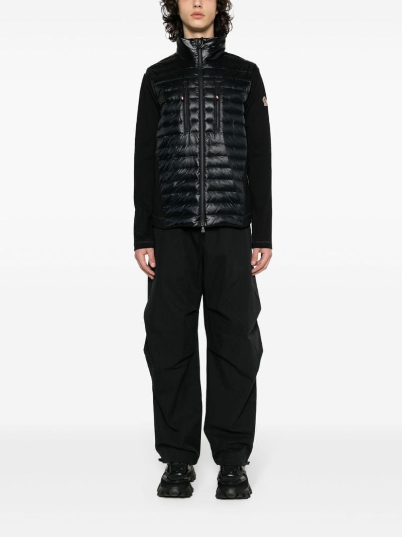 Black Quilted Zip-up Jacket