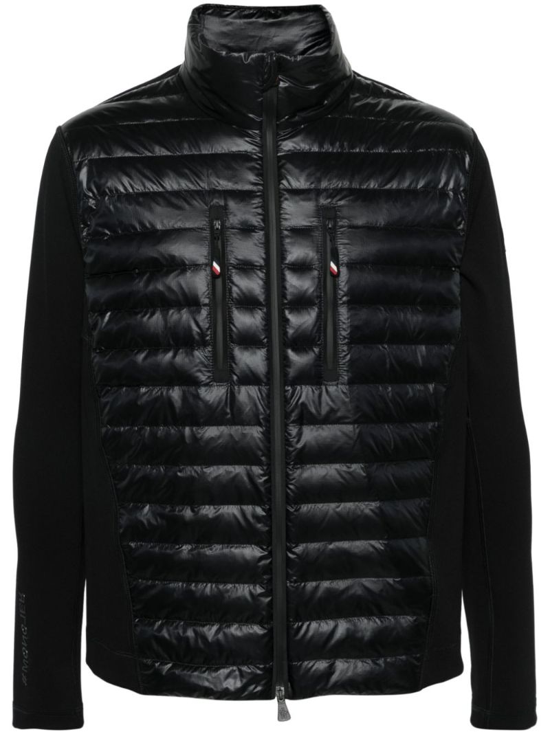 Black Quilted Zip-up Jacket