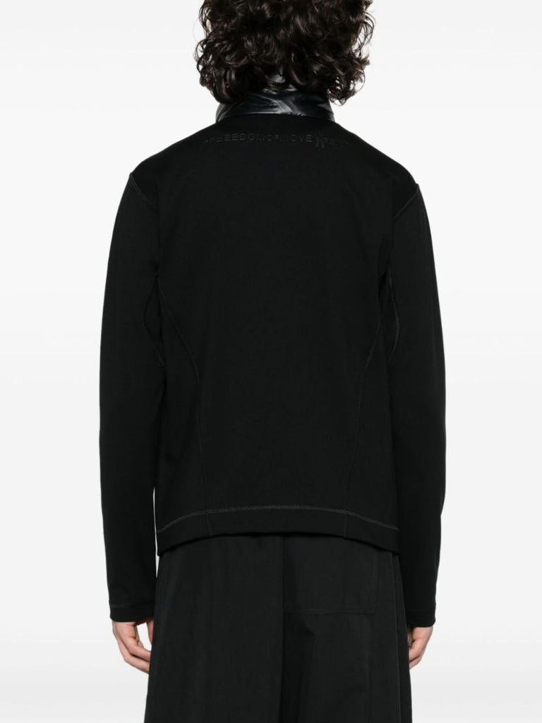 Black Quilted Zip-up Jacket