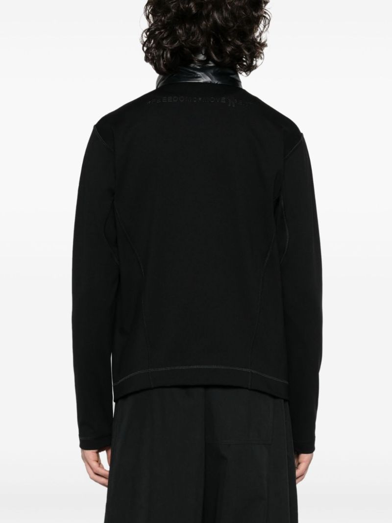Black Quilted Zip-up Jacket