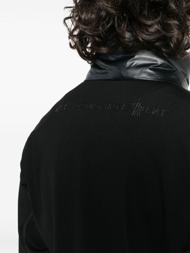 Black Quilted Zip-up Jacket