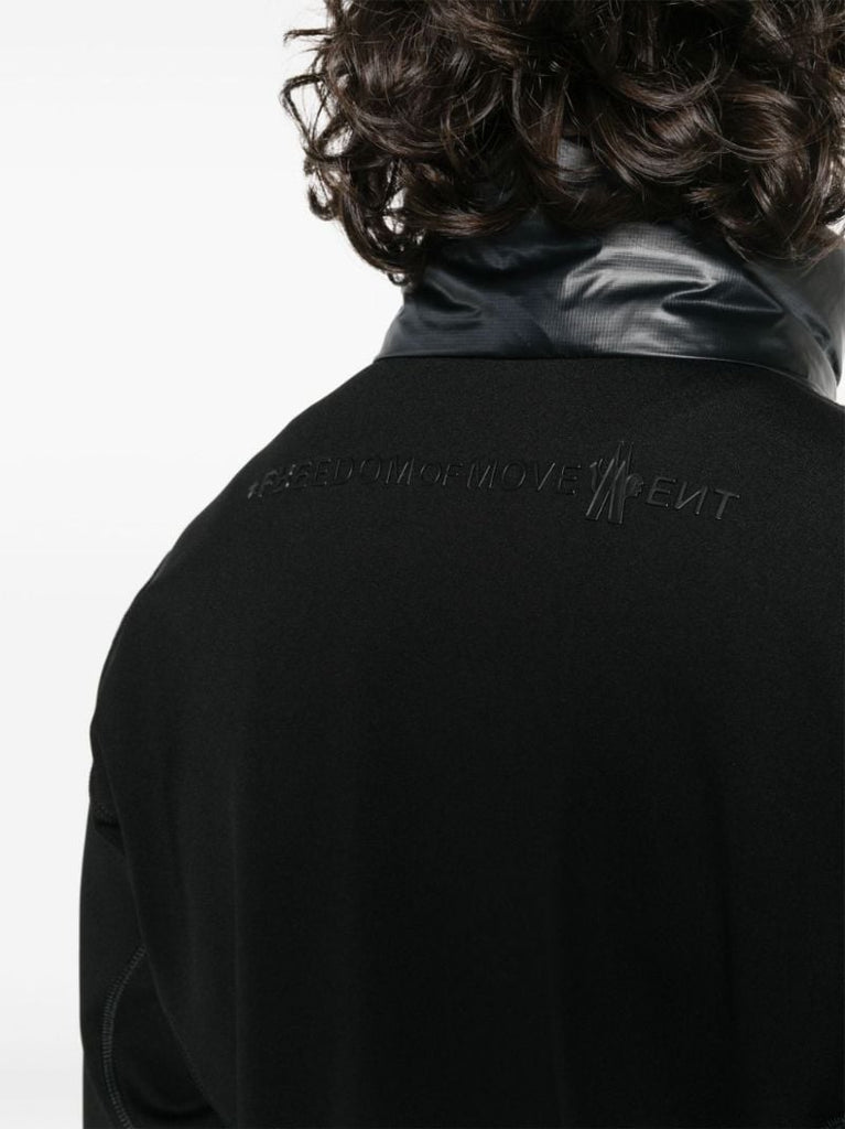 Black Quilted Zip-up Jacket