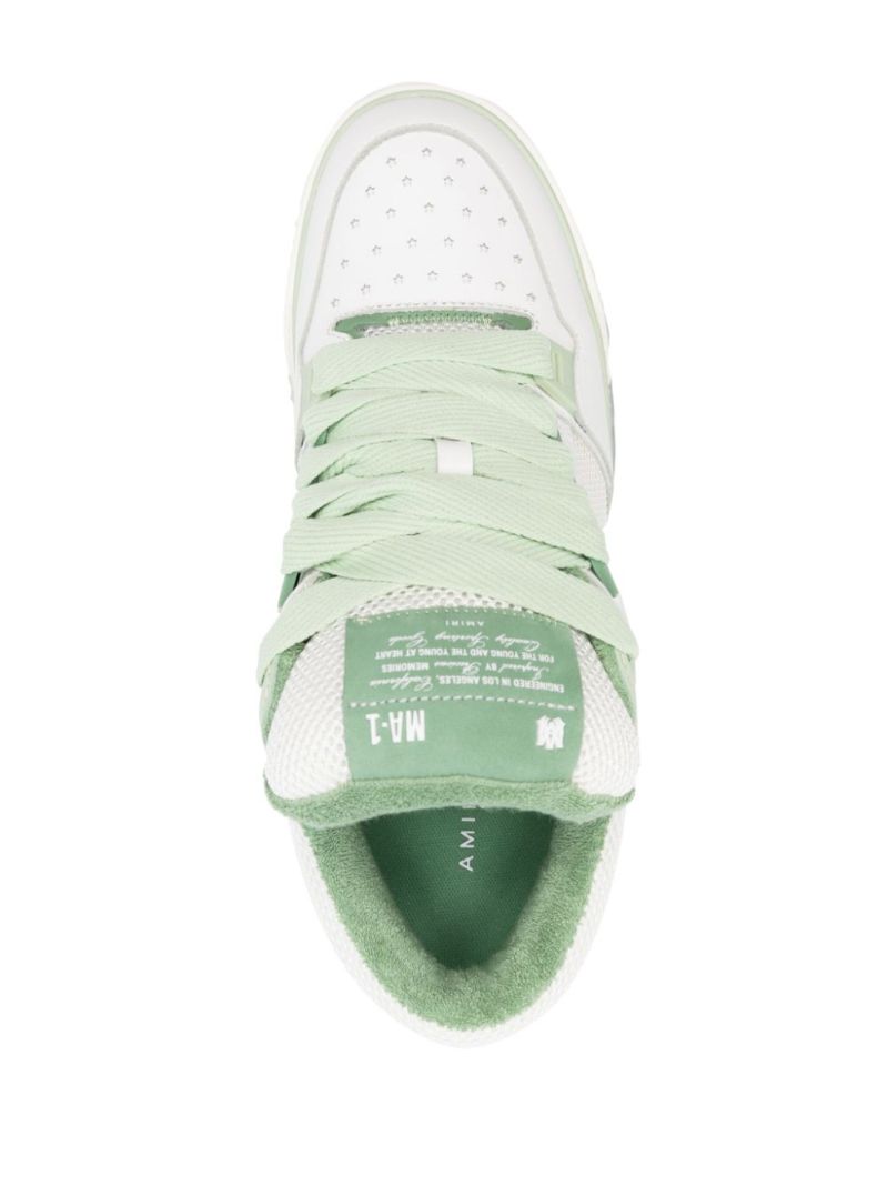White Ma-1 Panelled Sneakers