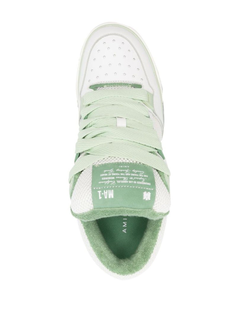 White Ma-1 Panelled Sneakers