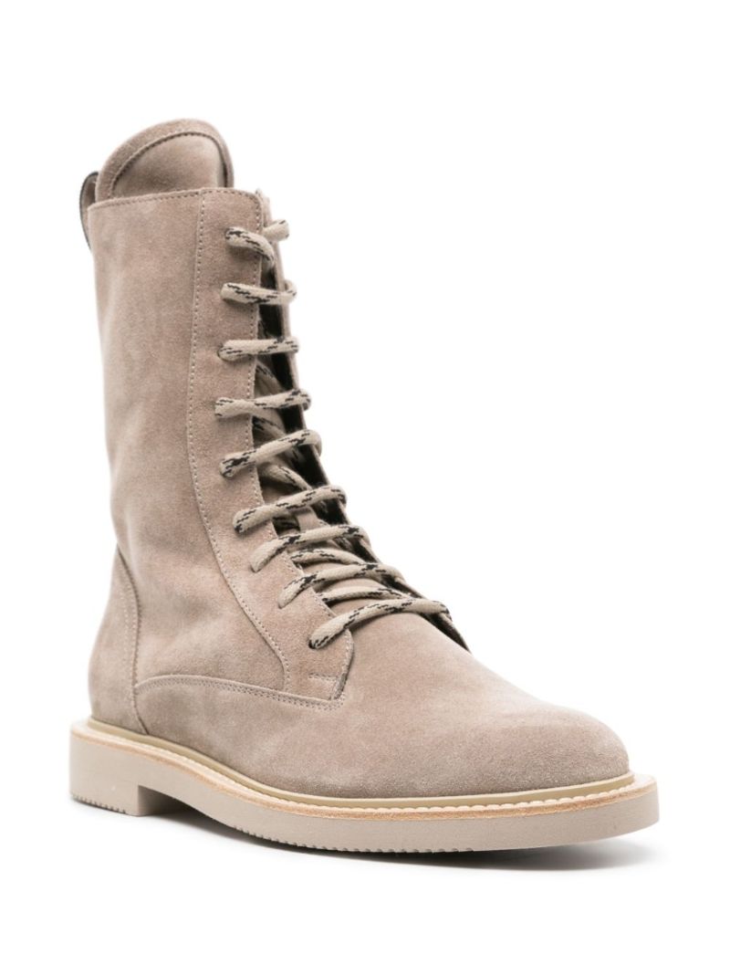 Neutral Monili-tab Suede Boots