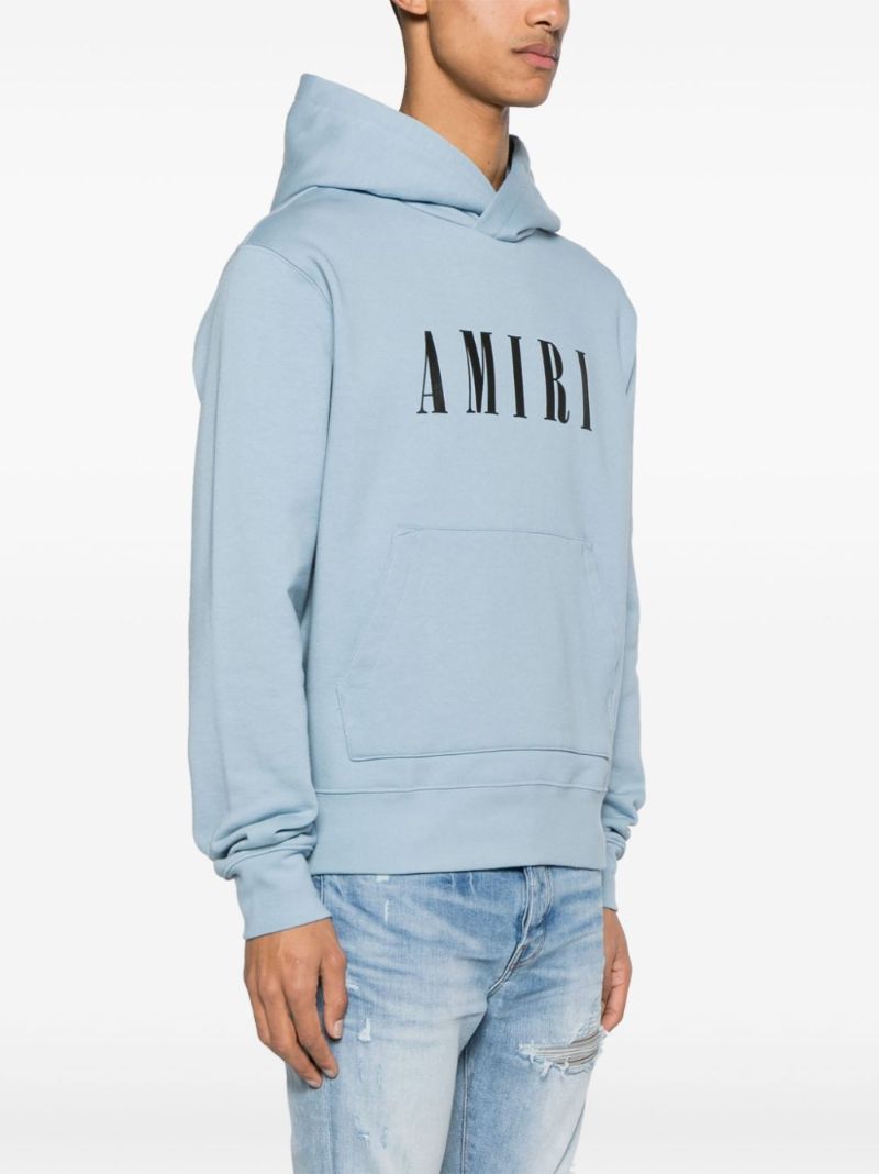 Blue Logo-print Cotton Hoodie