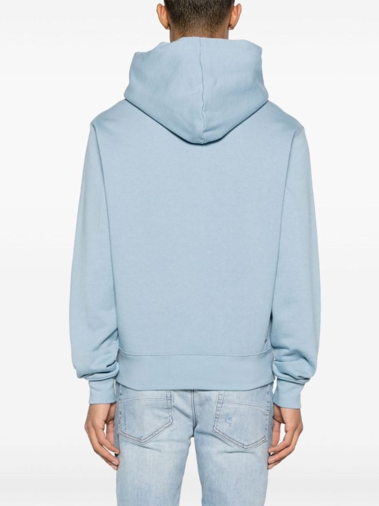 Blue Logo-print Cotton Hoodie
