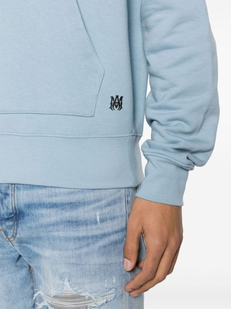 Blue Logo-print Cotton Hoodie