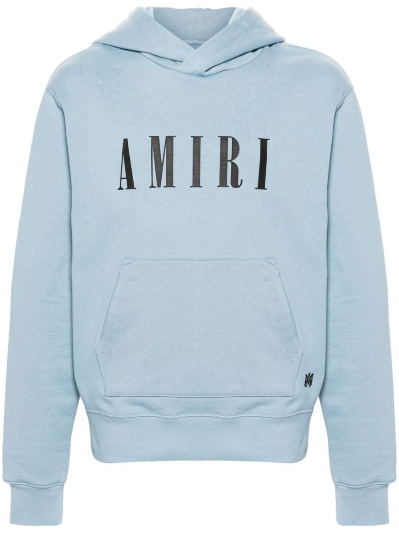 Blue Logo-print Cotton Hoodie