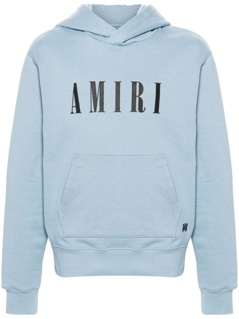 Blue Logo-print Cotton Hoodie