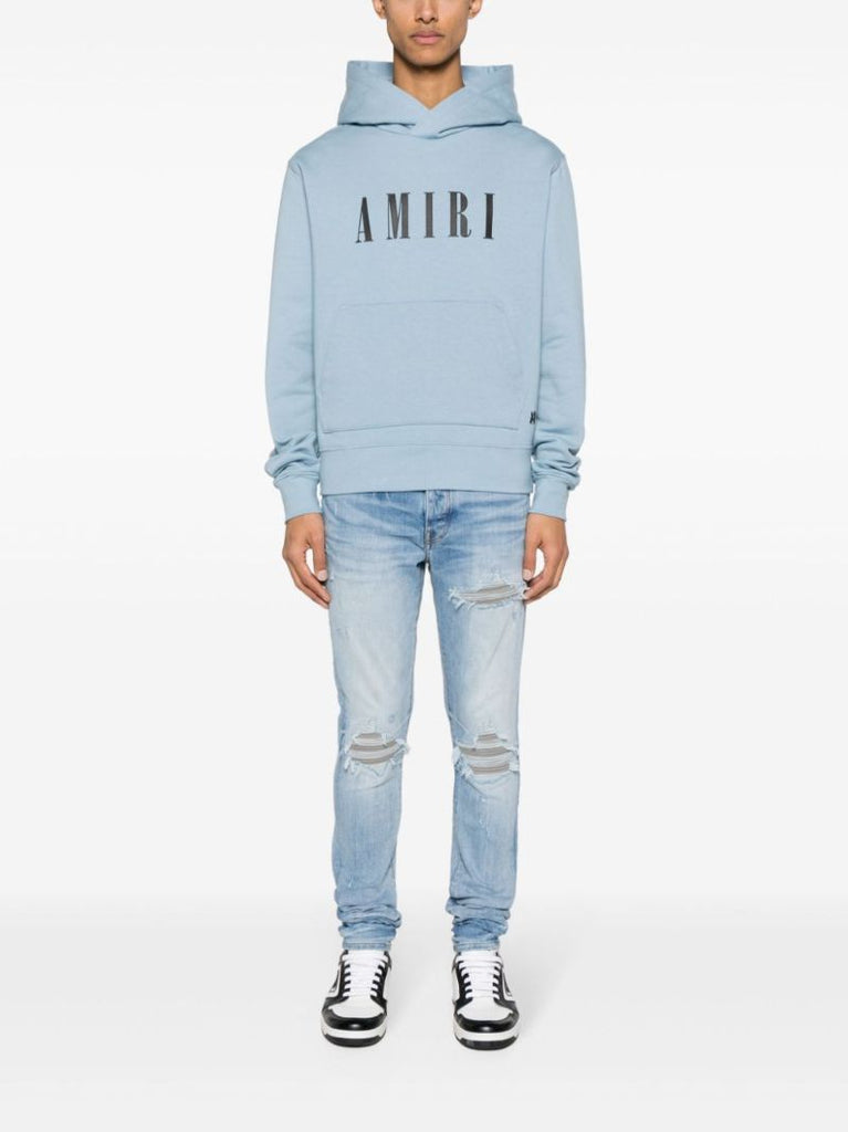 Blue Logo-print Cotton Hoodie