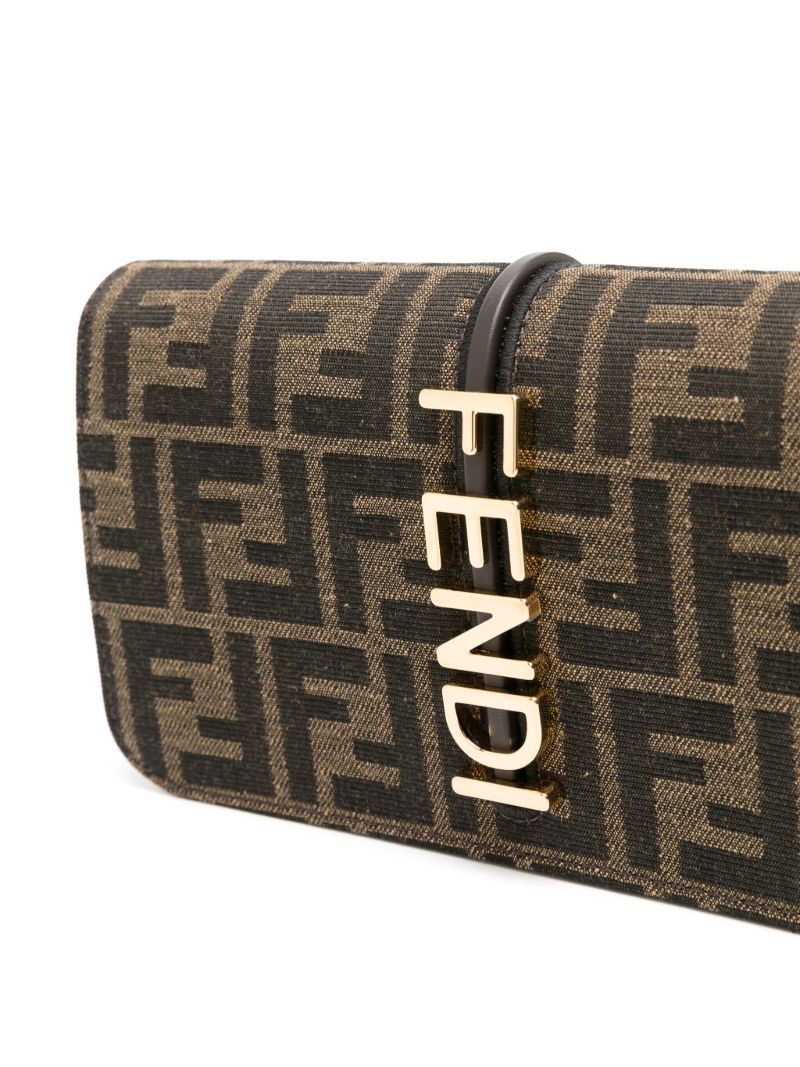 Brown Fendigraphy Clutch Bag
