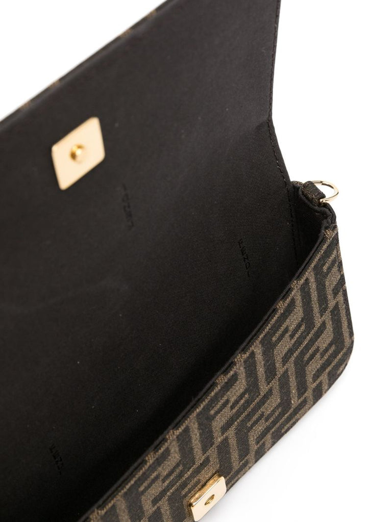 Brown Fendigraphy Clutch Bag