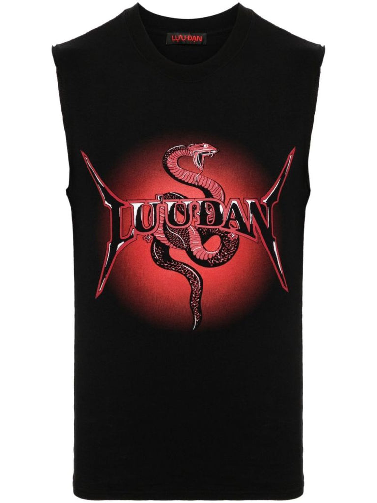 Black Logo-print Tank Top