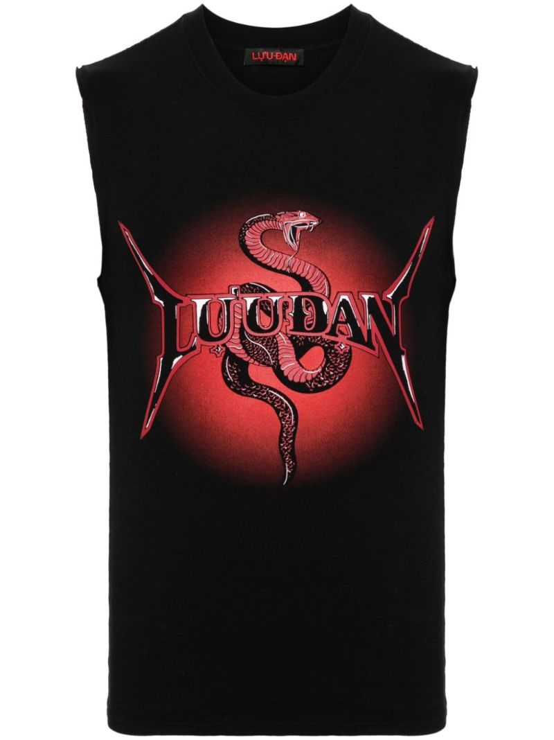 Black Logo-print Tank Top