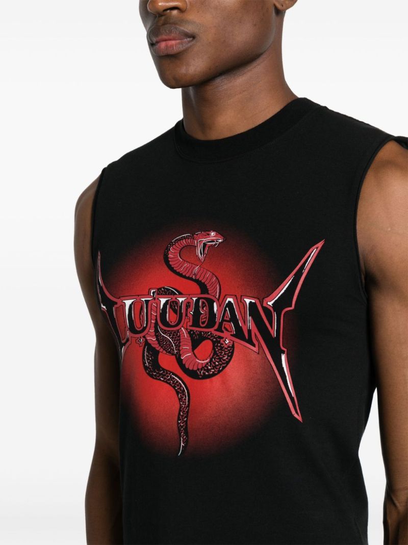 Black Logo-print Tank Top
