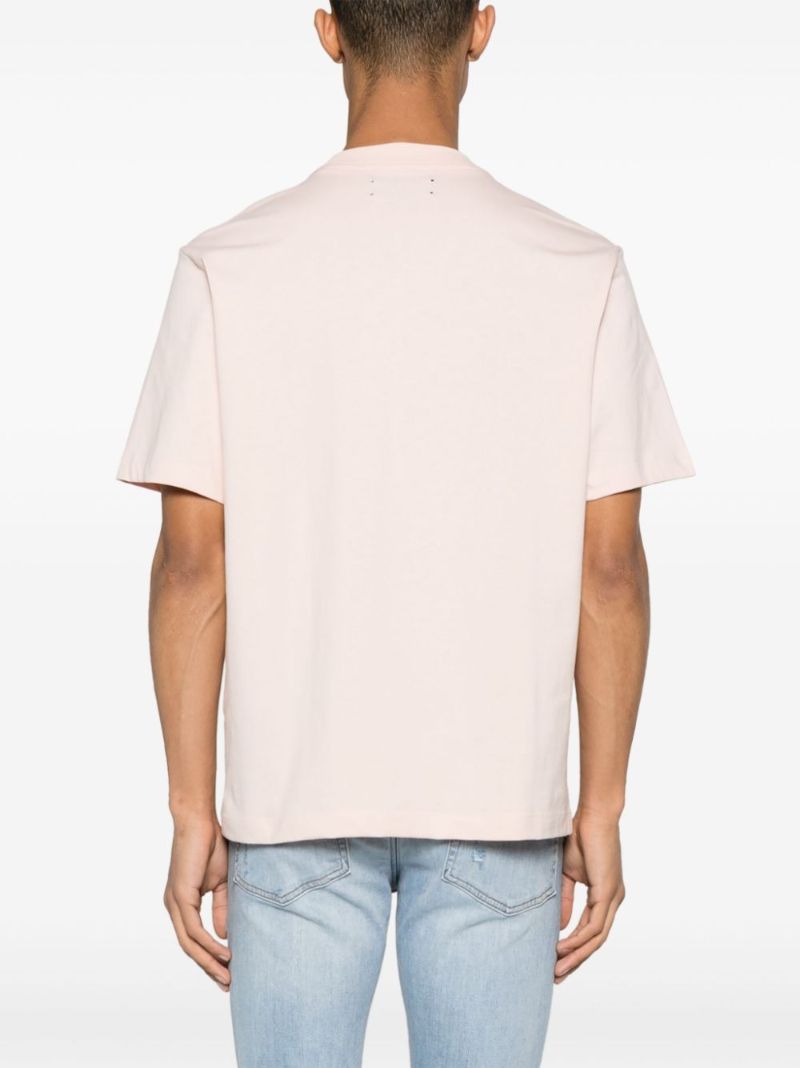 Pink Logo-print Cotton T-shirt