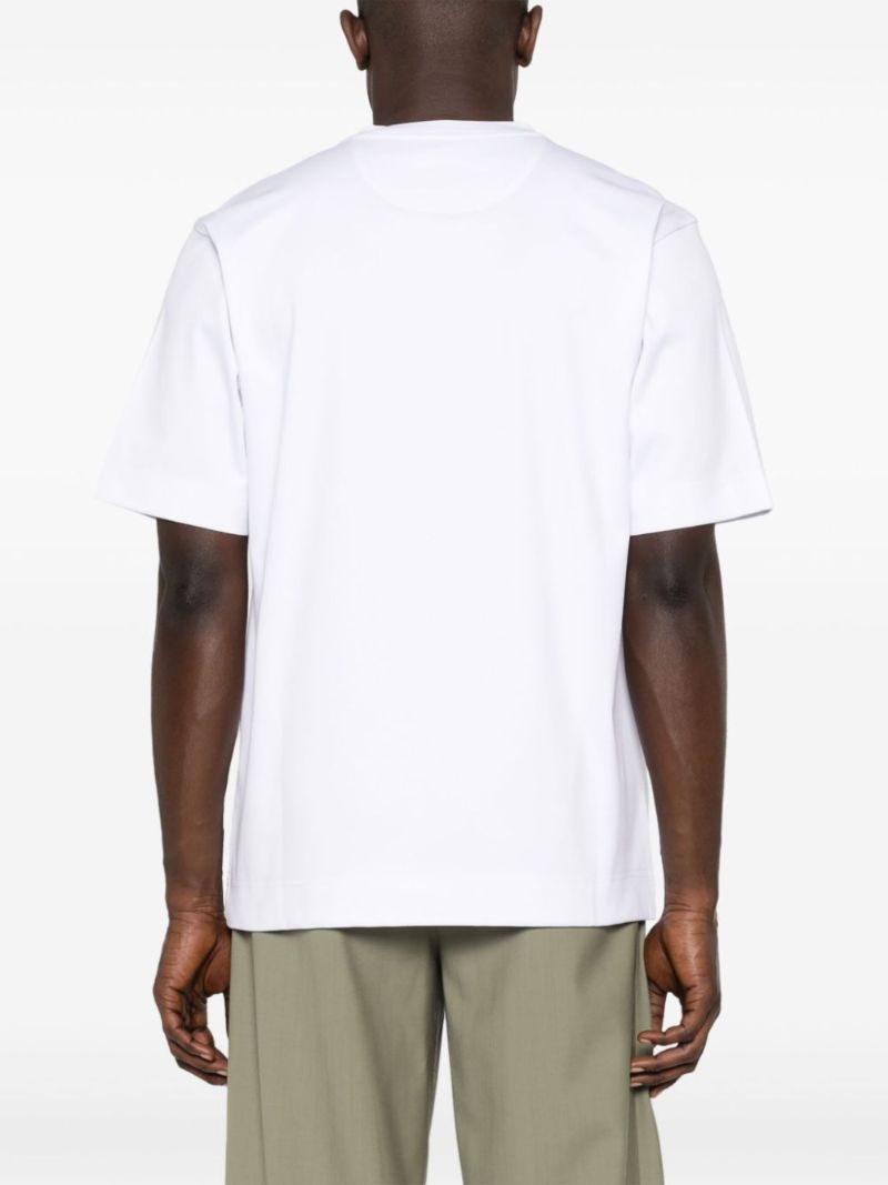 White Logo-embroidered Cotton T-shirt