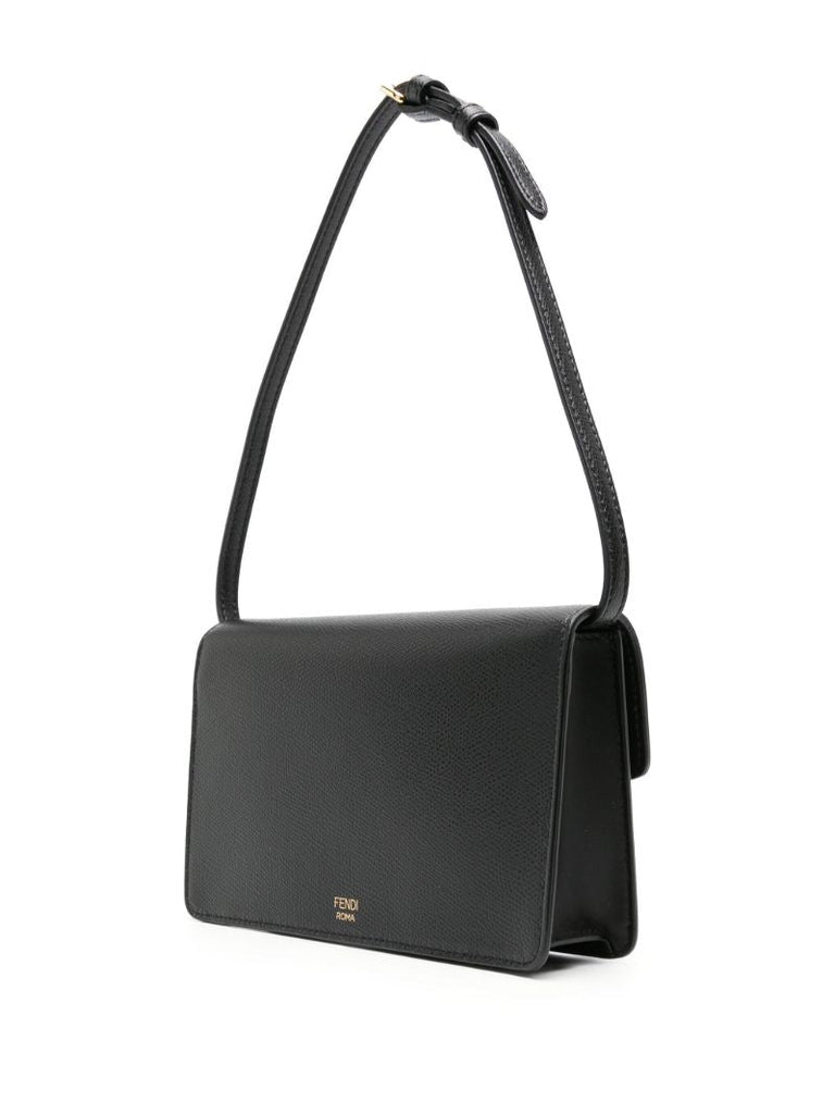 X Stefano Pilati Black Ff Diamonds Leather Clutch Bag