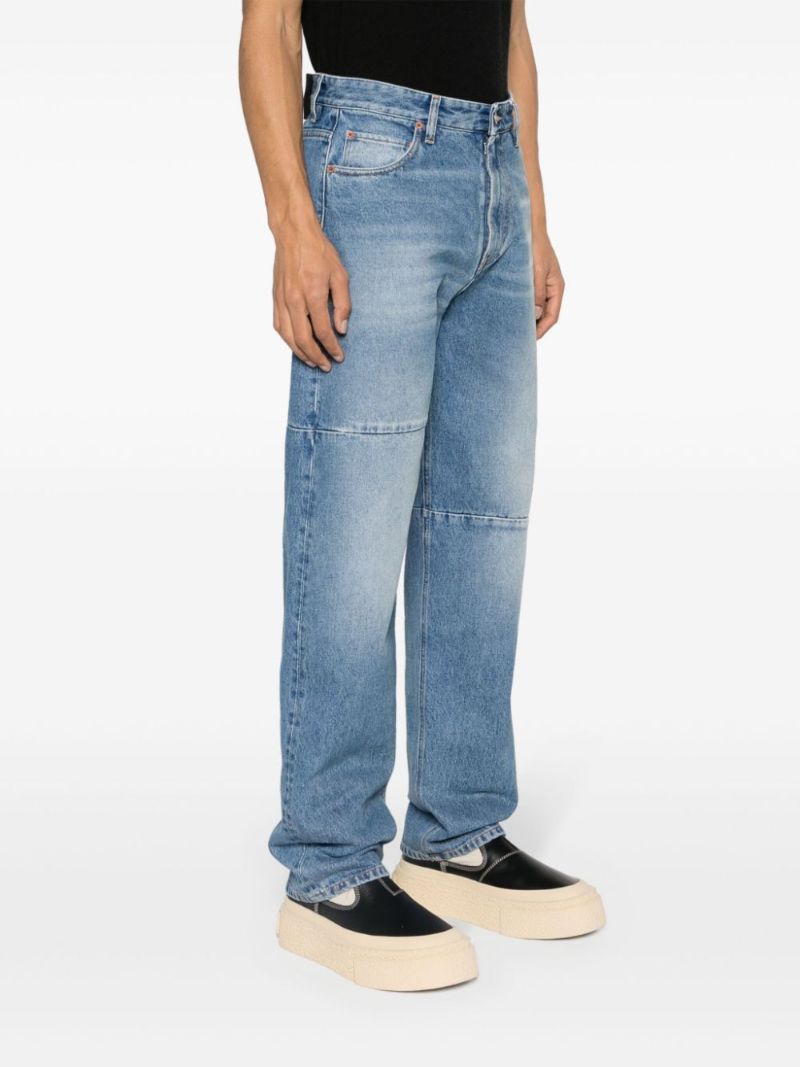Blue Straight-leg Cotton Jeans