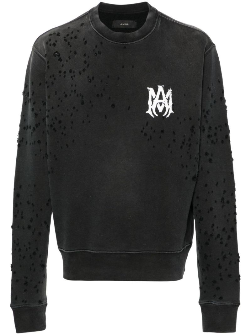 Black Shotgun Distressed Sweatshirt