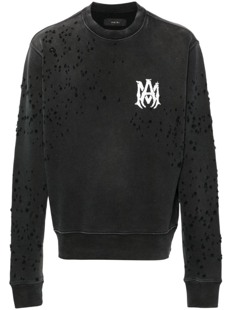 Black Shotgun Distressed Sweatshirt